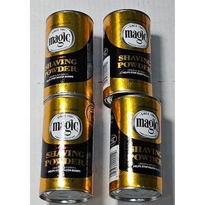 4 Pack Magic Shaving Powder Fragrant Gold Depilatory Razorless 4.5oz 127g Cans